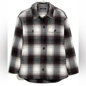 NWT Madewell Twill Flannel Shirt Jacket Sz Small